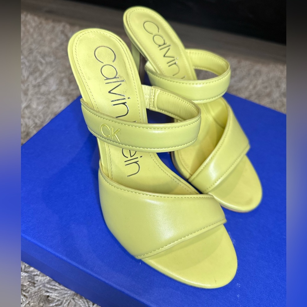 Calvin Klein, size 8,5, color Yellow, used twice